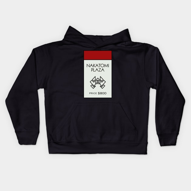 Nakatomi Plaza Property Card Kids Hoodie by huckblade